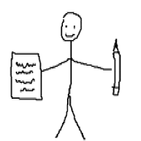 A doodle of Brigham Petit