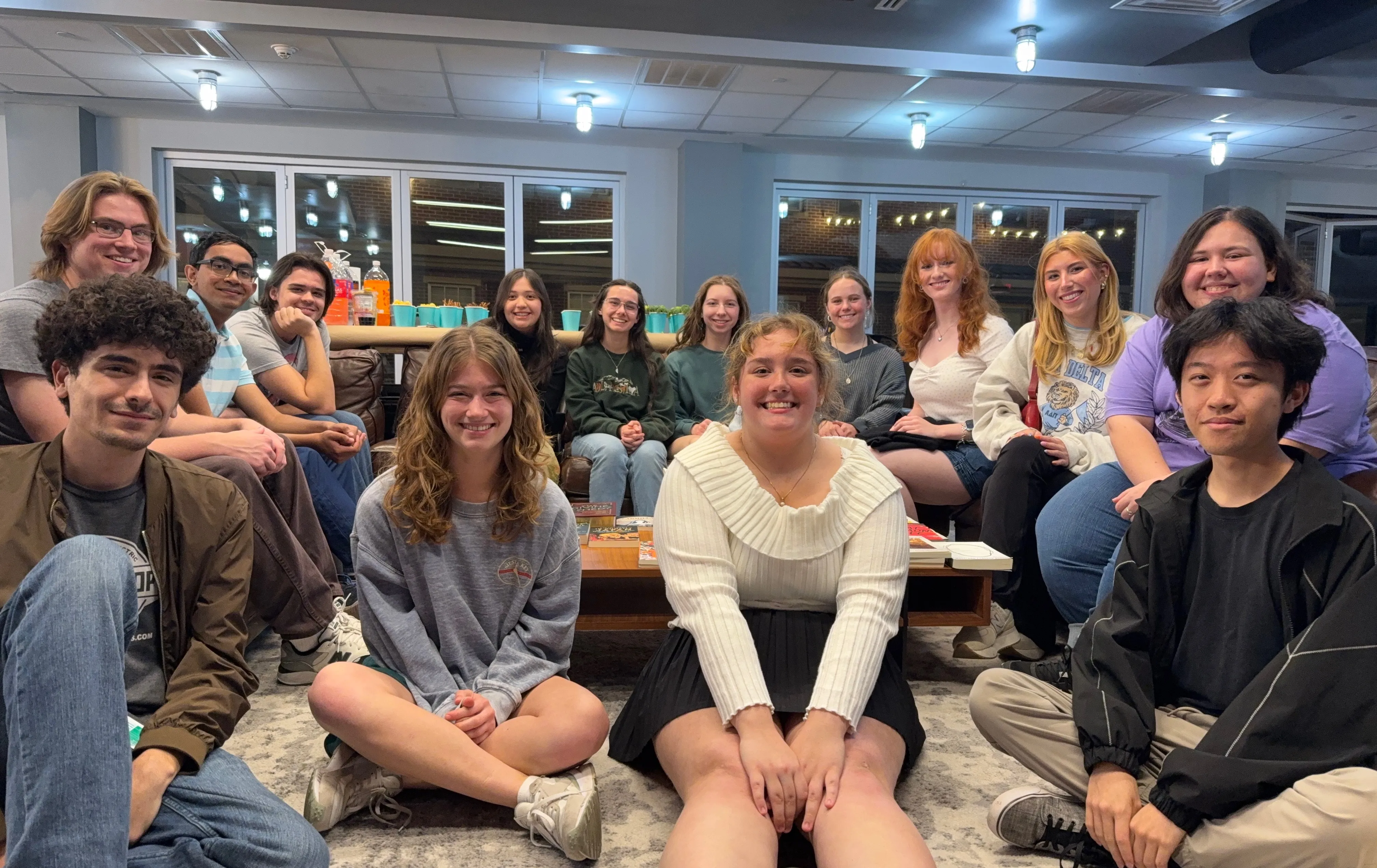 a photo of the members of The Eckleburg Project at a book swap event